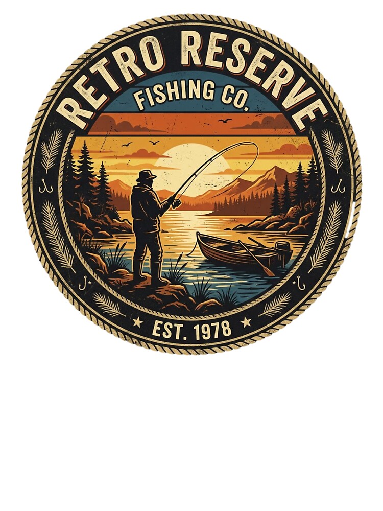 Retro sunset fishing vibes by CREATINGMAD