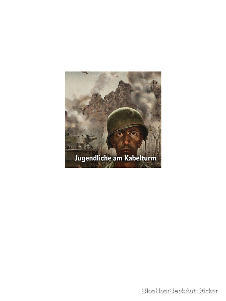 Soldier Meme Cable Tower by BloeHoerBaekAut Sticker