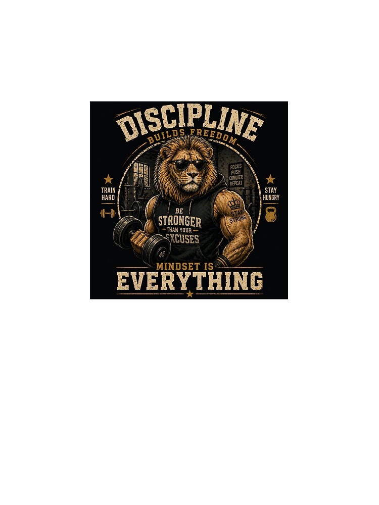 Motivational Lion Gym Design by FreshPackDesign