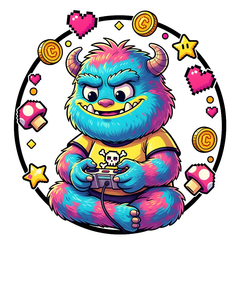 Neon Monster Gamer Mascot by AzmyStore.as