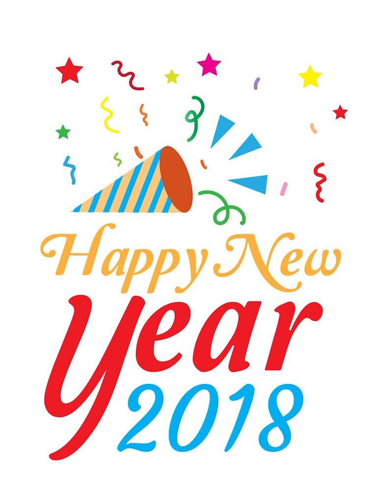 Happy New Year 2018 T-Shirt for Men and Women by AllStarMerch