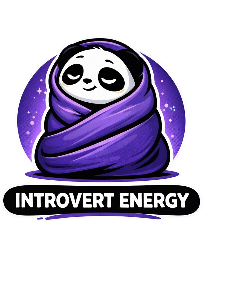 Introvert Energy Panda – Cozy Introvert Meme Sticker by snaperos