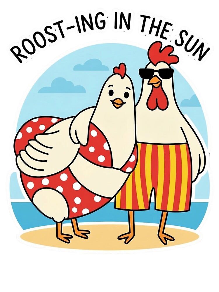 Roost-ing in the Sun – Funny Chicken Summer Pun by aiqdelicia
