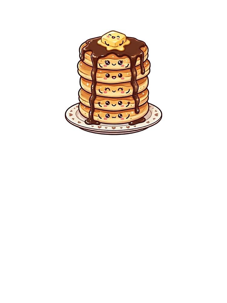Chocolate Pancake Breakfast Stack Kawaii by redsharkuk