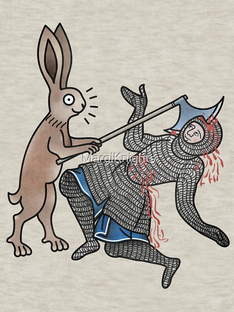 Violent Rabbit Medieval Axe Meme by MargiKnights