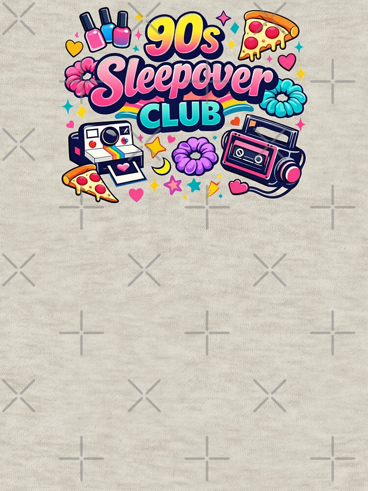 90s Sleepover Club Shirt – Lip Gloss, Scrunchies & Mall Girl Energy | Cute Retro 1990s Girl Nostalgia Tee by MEMORY-LN-Tees