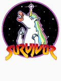Neighing survivor pixel unicorn white T-shirt by MediumWave