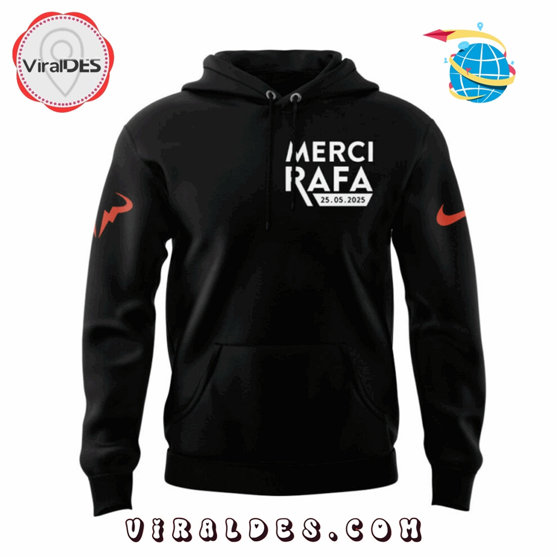 Rafael Nadal Limited Edition 2025 Black Hoodie