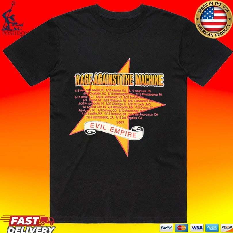 Rage Against The Machine Evil Empire Tour 1997 T-shirt