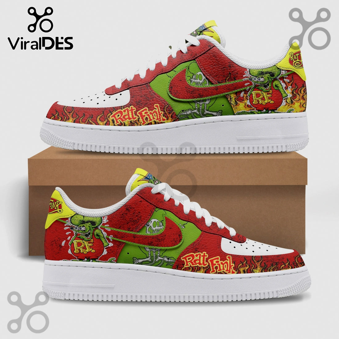Rat Fink Premium Ed Roth Inspired Custom Air Force 1 Shoes