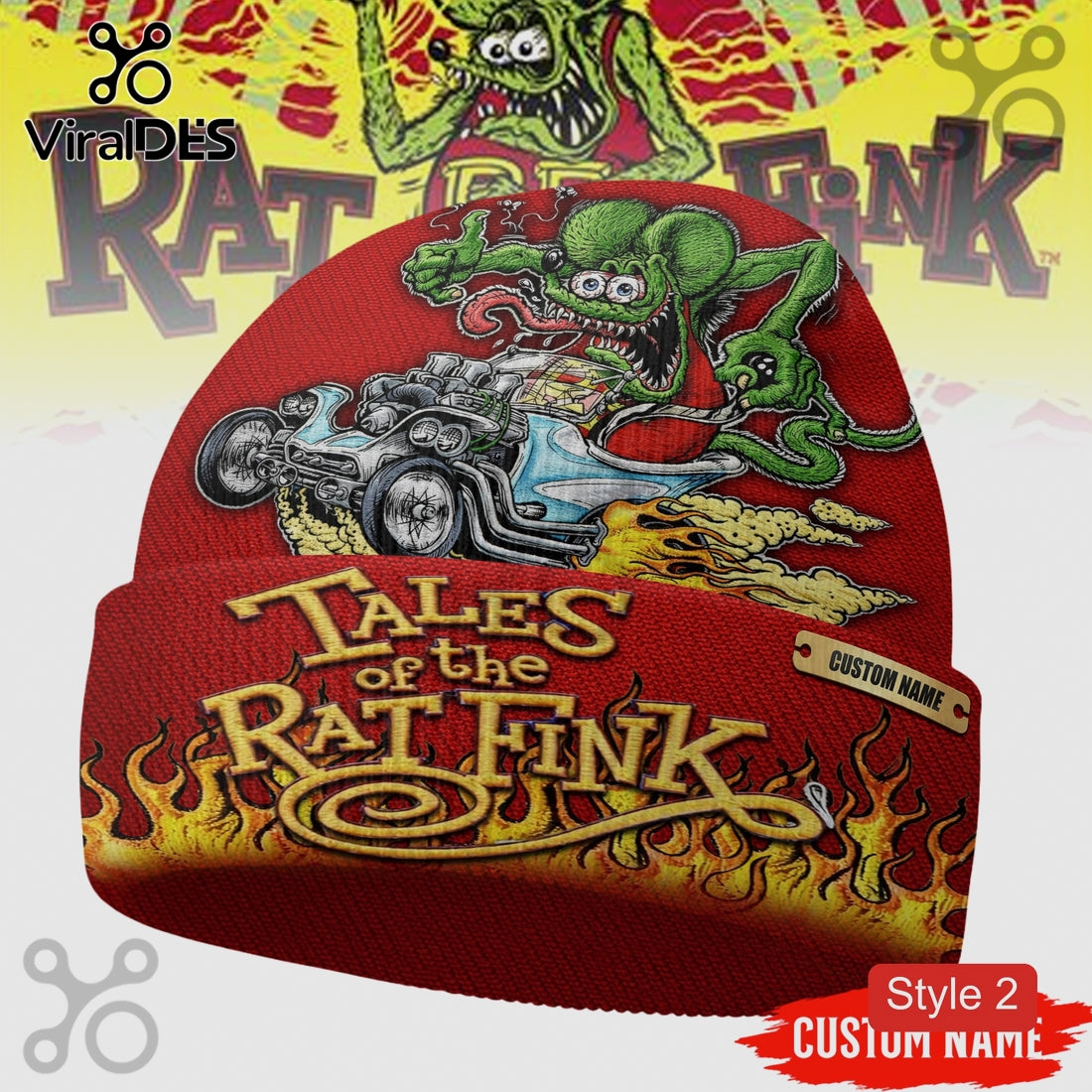 Rat Fink Premium Graphic Beanie Hat