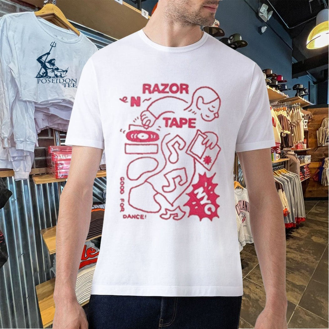 Razor N Tape Happy Dj Faded Bone T-shirt