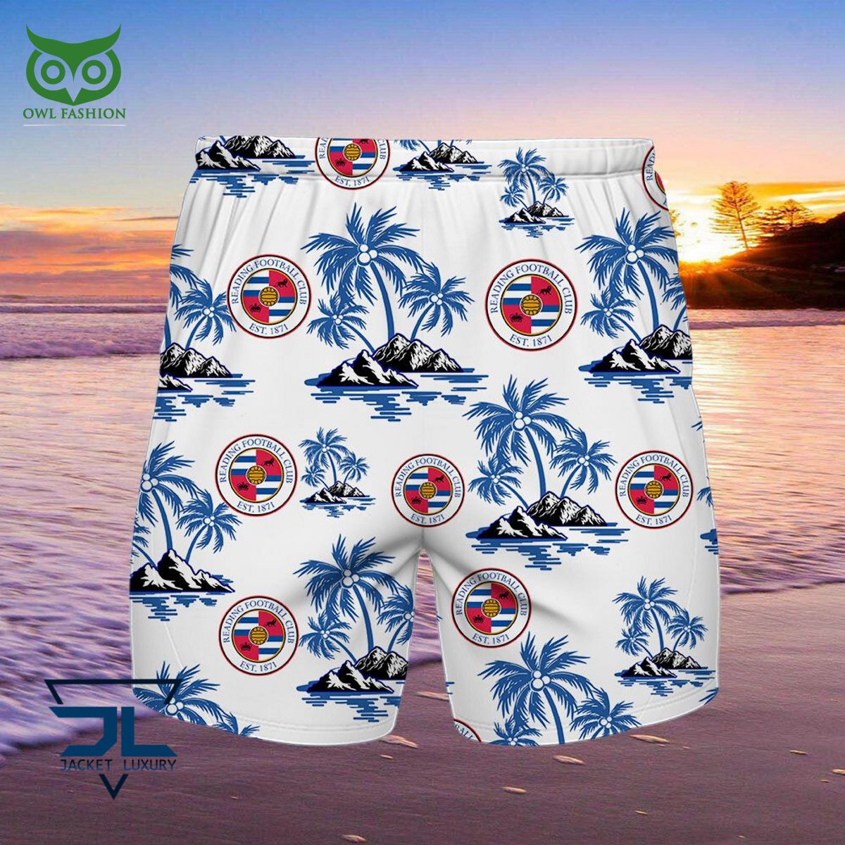 Reading F.C Premier League Championship Hawaiian Shirt Shorts