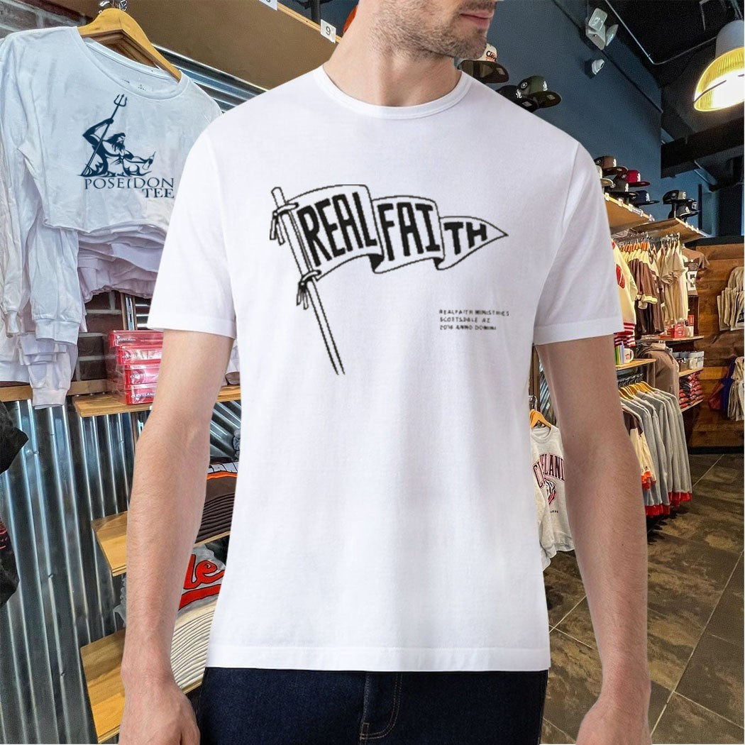 Real Faith Flag Vintage Christian T-shirt