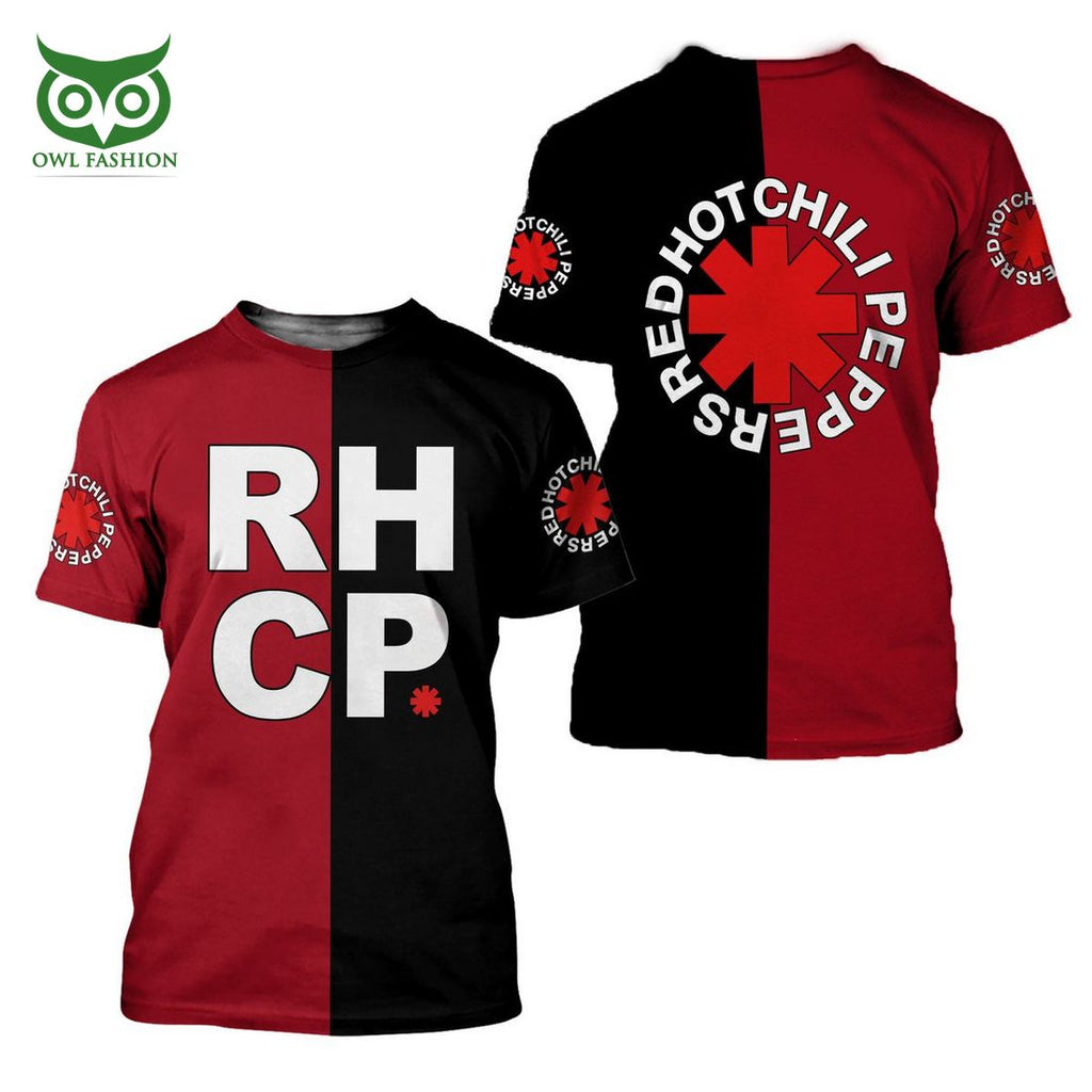 RED HOT CHILI PEPPERS Black and Red 3D Shirt