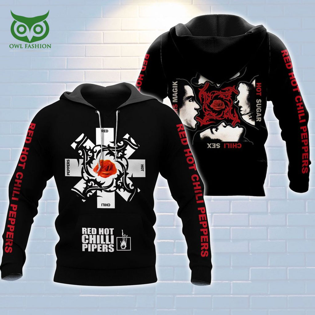 RED HOT CHILI PEPPERS Logo Black 3D Shirt