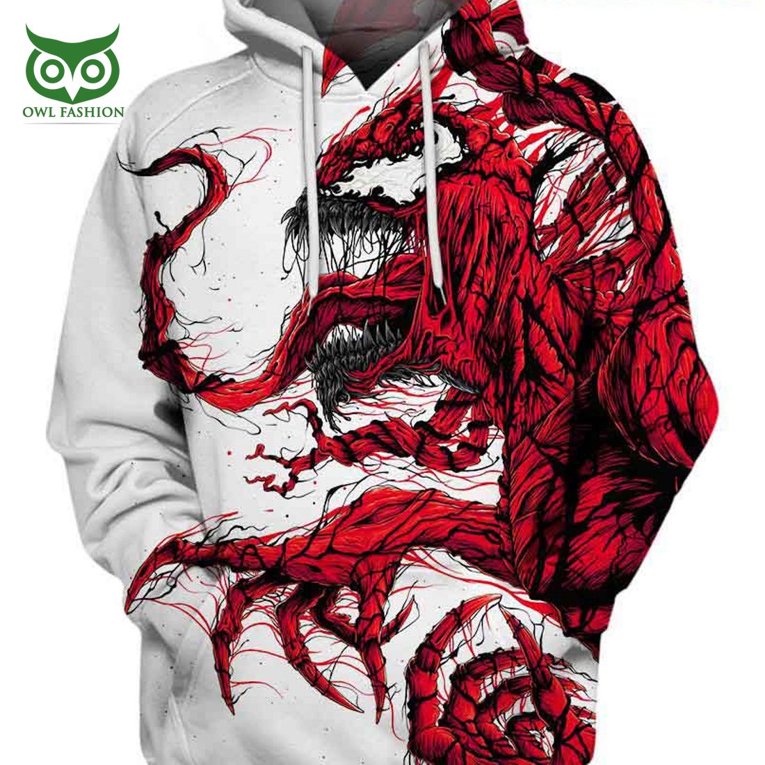 Red Venom Spiderman HD 3D AOP Hoodie