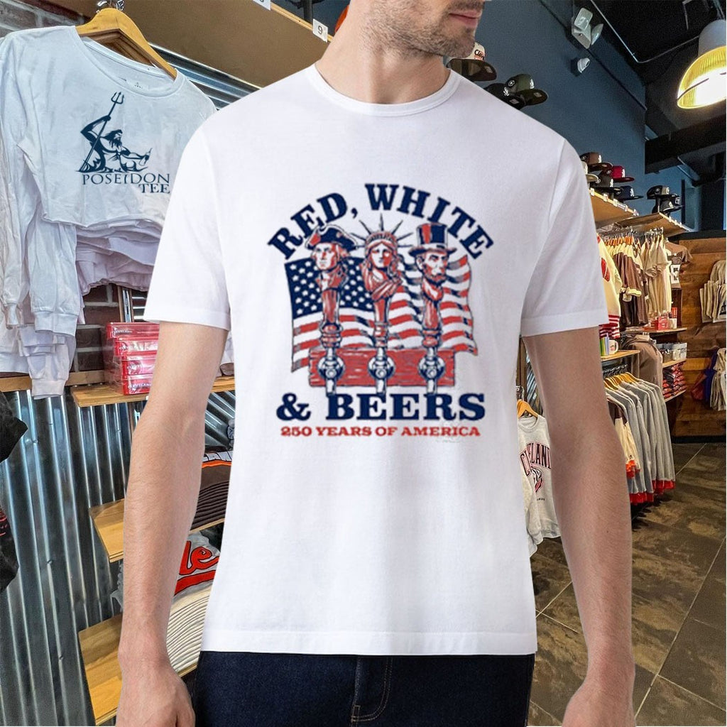 Red White And Beers 250 Years Of America 1776 2026 T-shirt