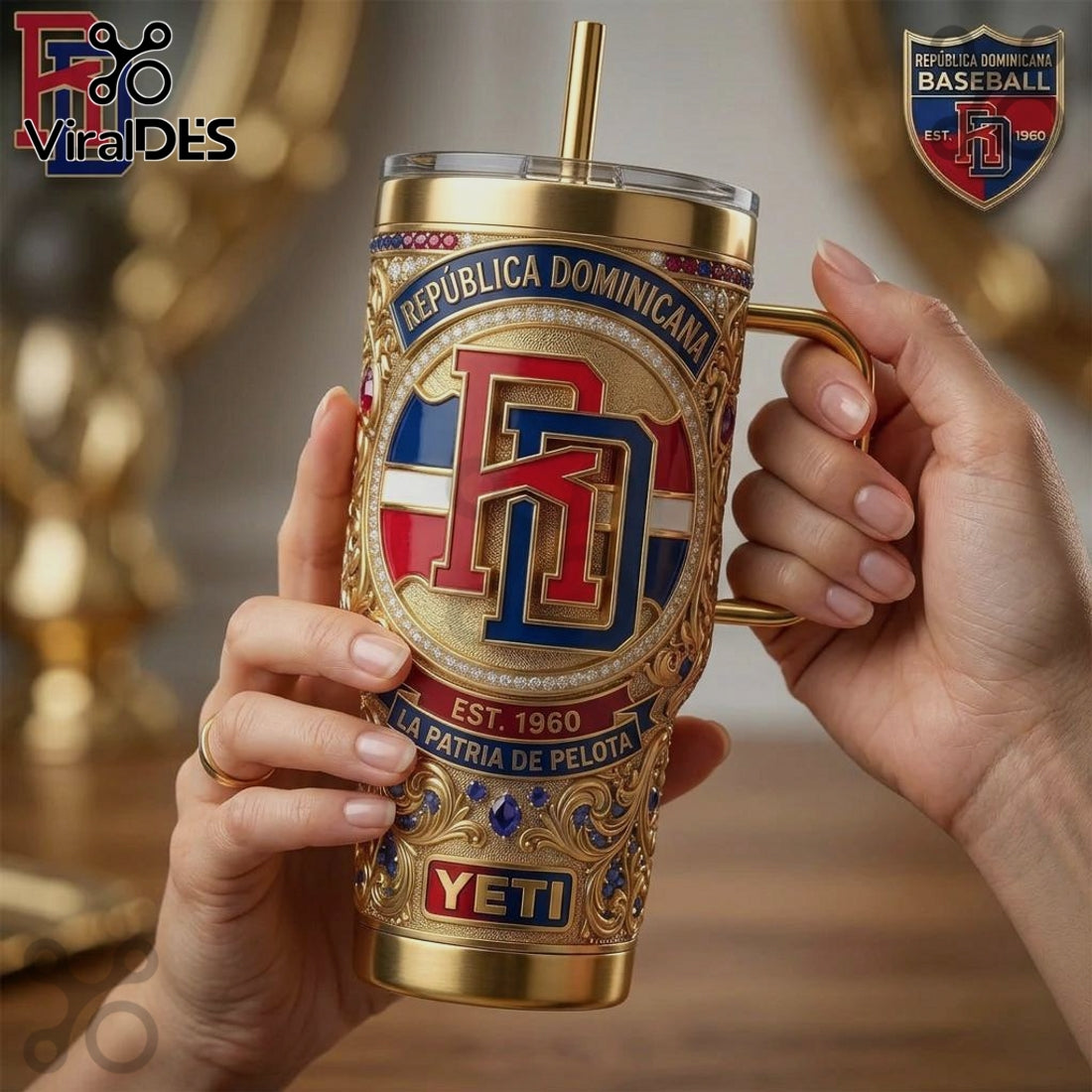 República Dominicana Baseball 1960 Yeti Tumbler