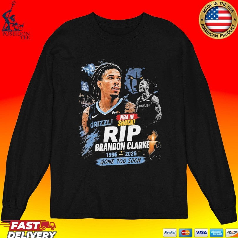 Rest In Peace Brandon Clarke 1996-2026 In Loving Memory T-shirt