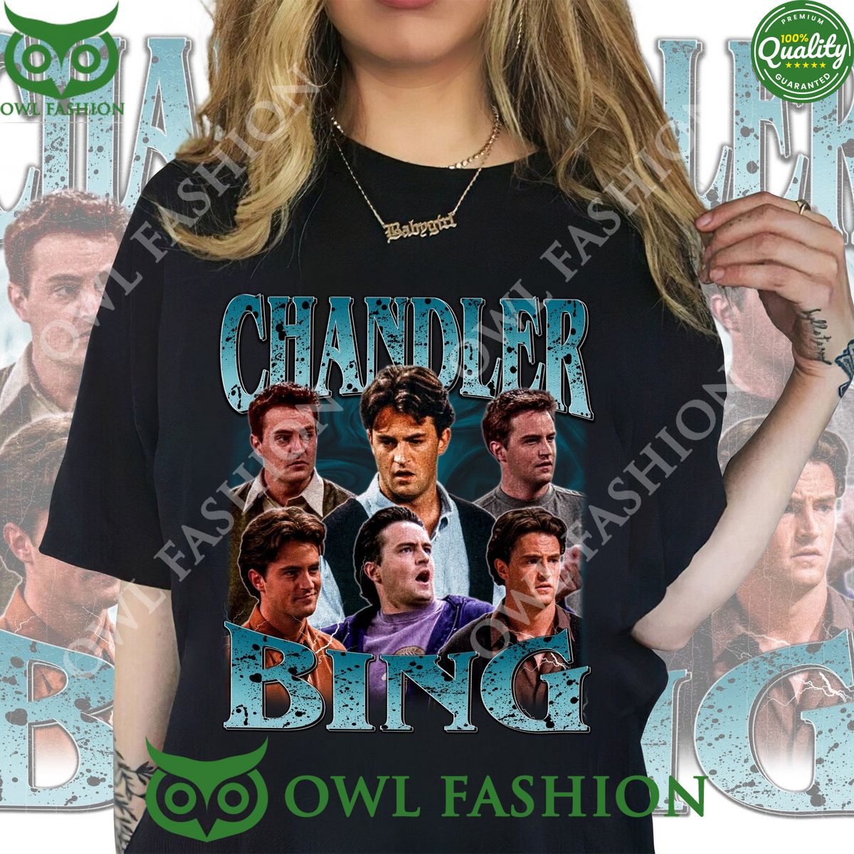 rip matthew perry chandler bing t shirt