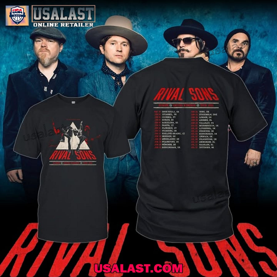 Rival Sons Europe And United Kingdom Tour 2025 Tee Shirt