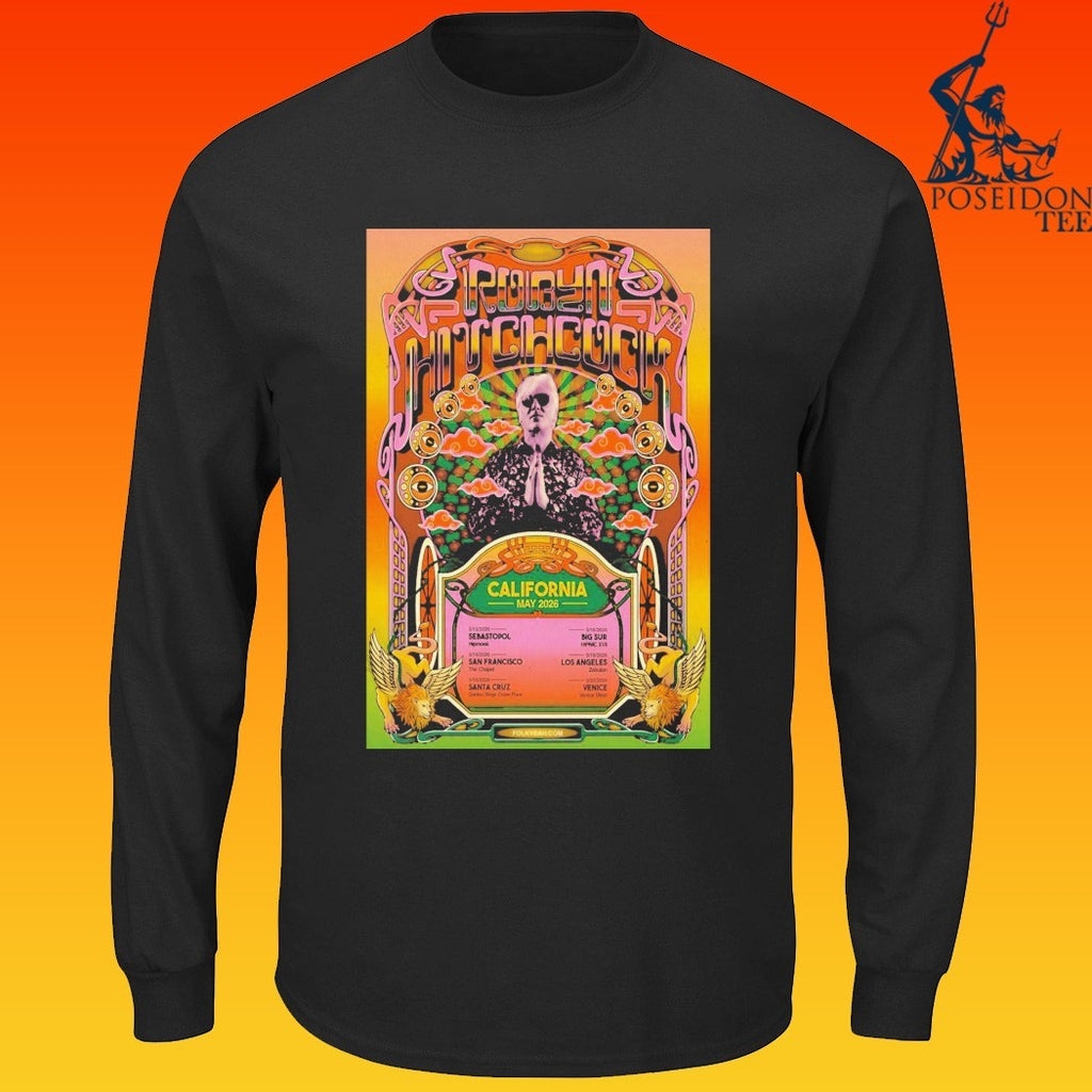 Robyn Hitchcock California May 2026 Shows T-shirt