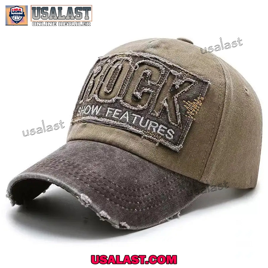 Rock Show Features Embroidery Logo Baseball Hat Cap