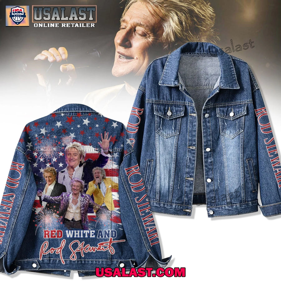 Rod Stewart 4th Of July Denim Jacket