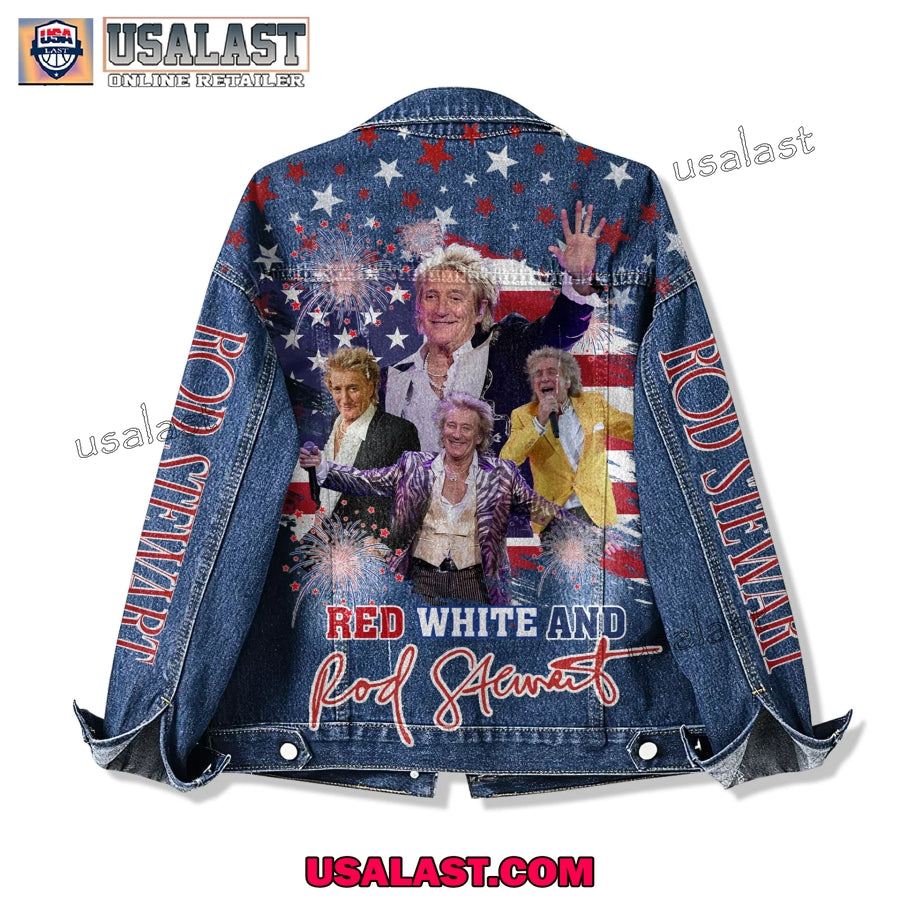 Rod Stewart 4th Of July Denim Jacket