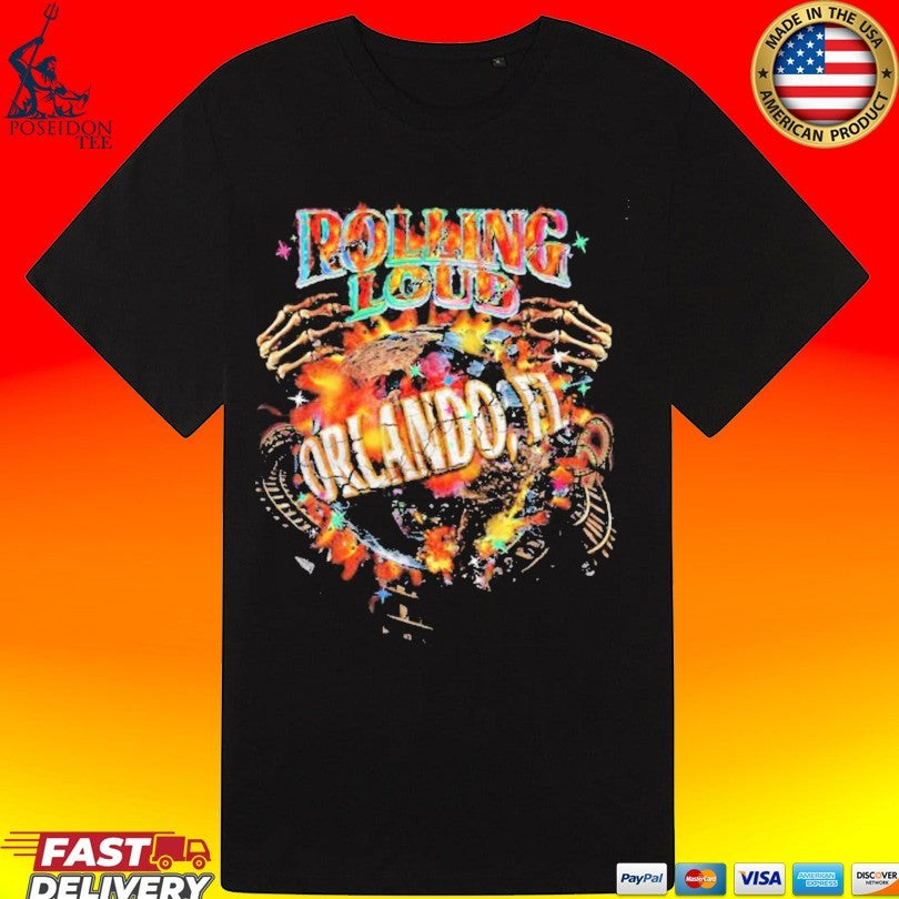 Rolling Loud Universal Flames Mineral T-shirt