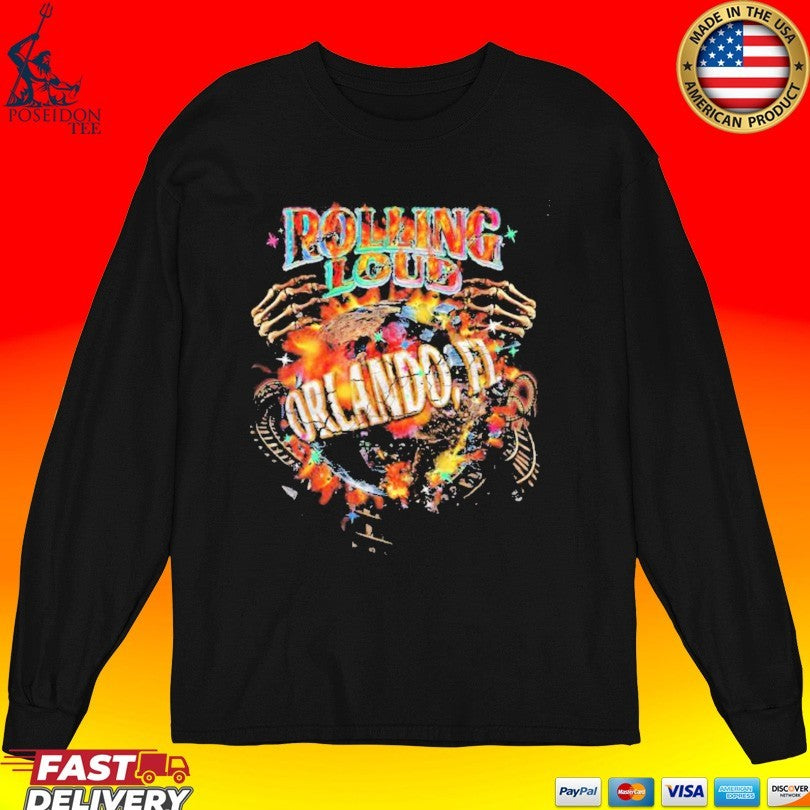Rolling Loud Universal Flames Mineral T-shirt