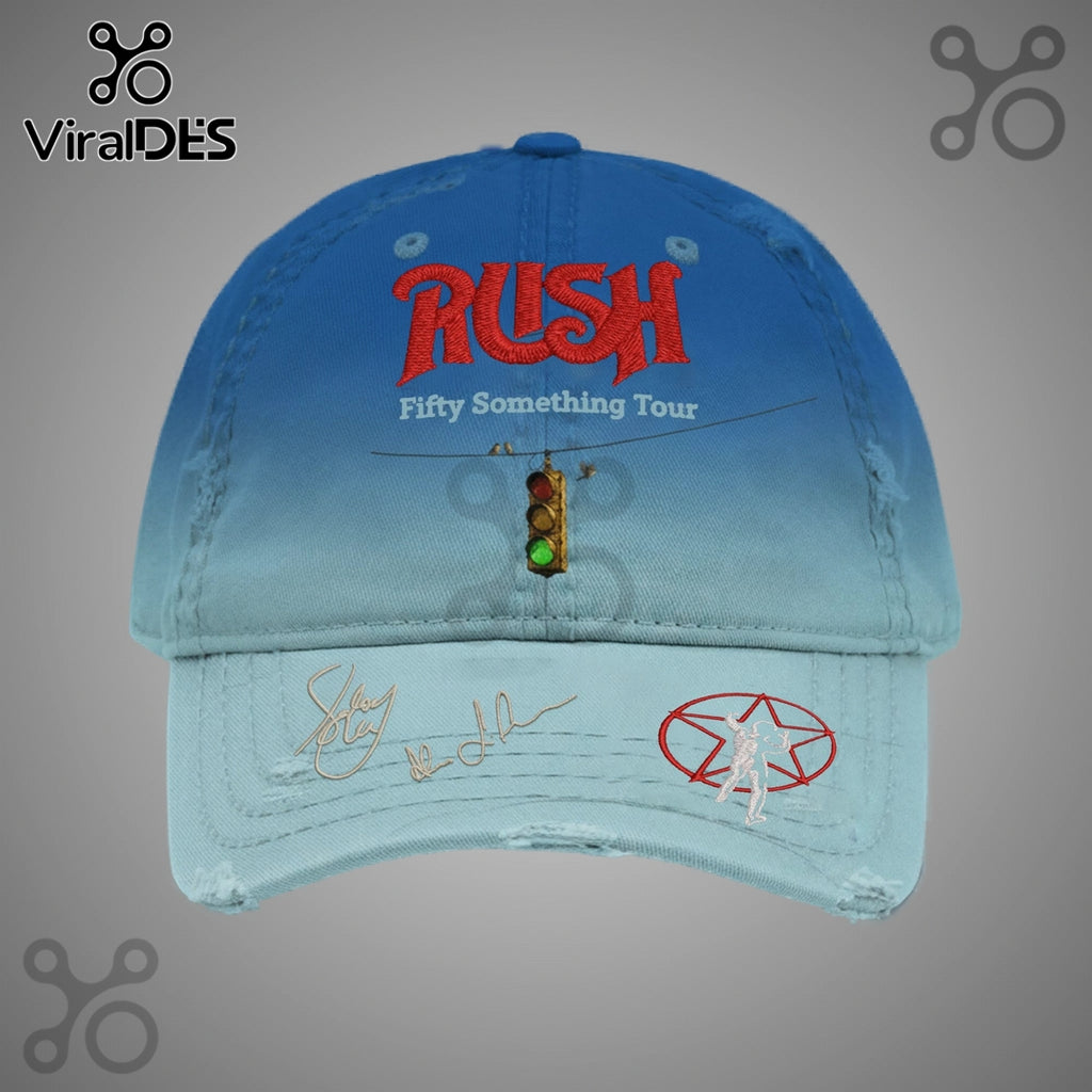 Rush 2026 Tour Fifty Something Embroidered Premium Baseball Cap