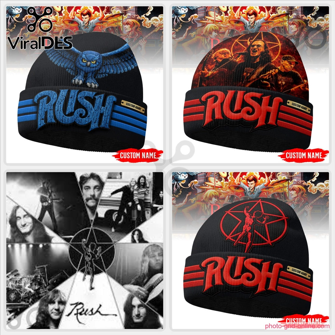 Rush Band Custom Name Beanie Hat