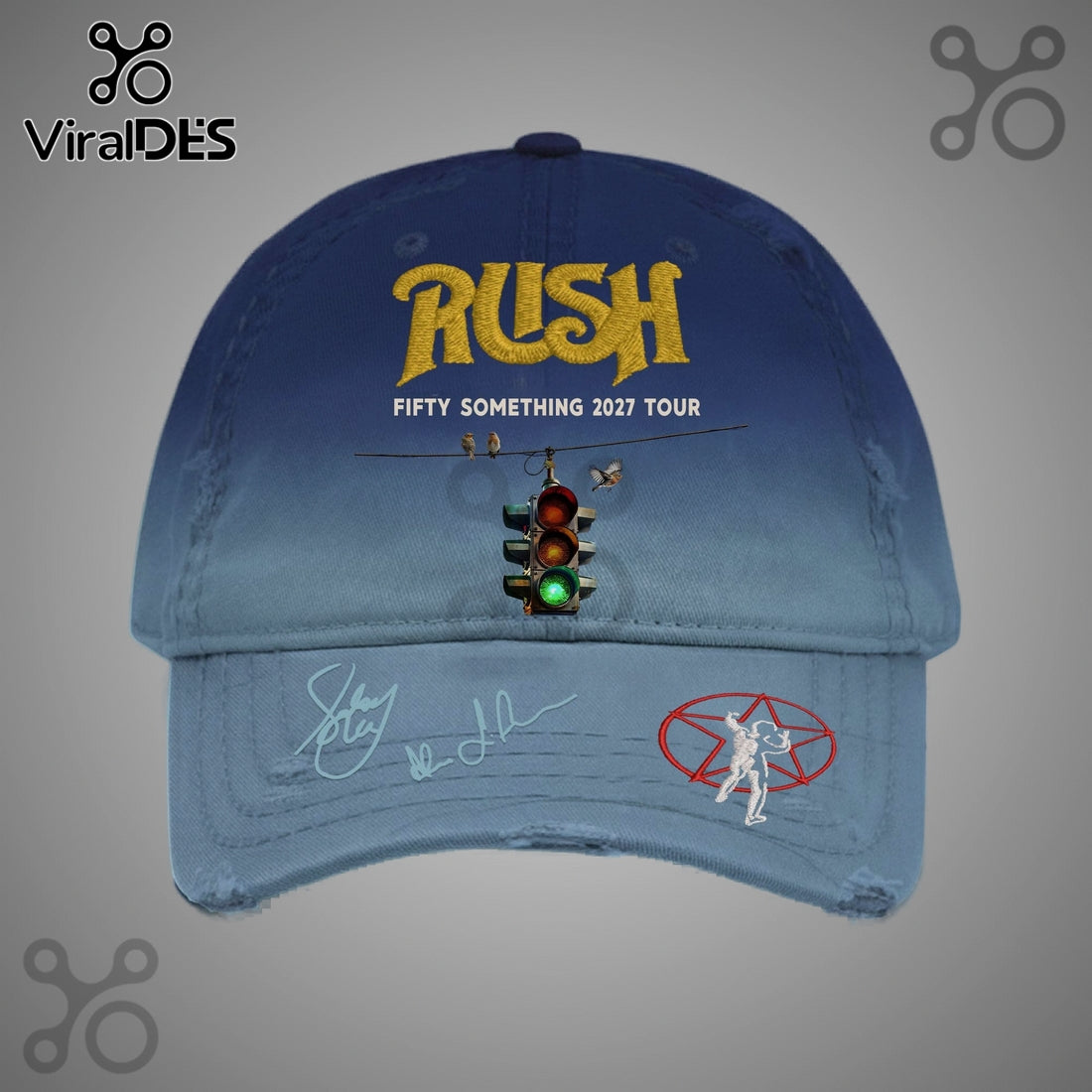 Rush Fifty Something 2027 Tour Autographed Graphic Baseball Cap