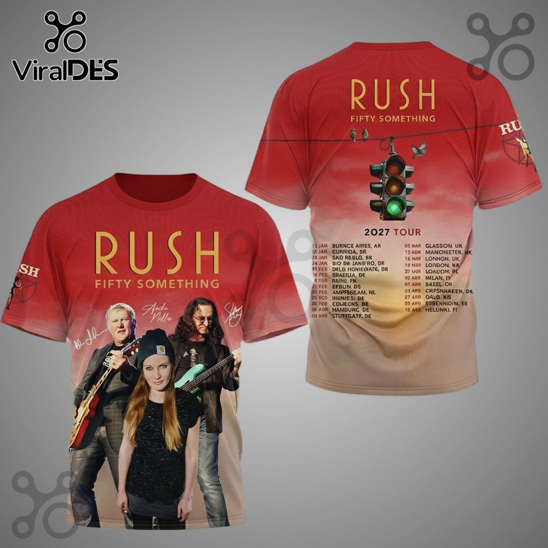 Rush Fifty Something 2027 Tour Band Music Premium Shirt
