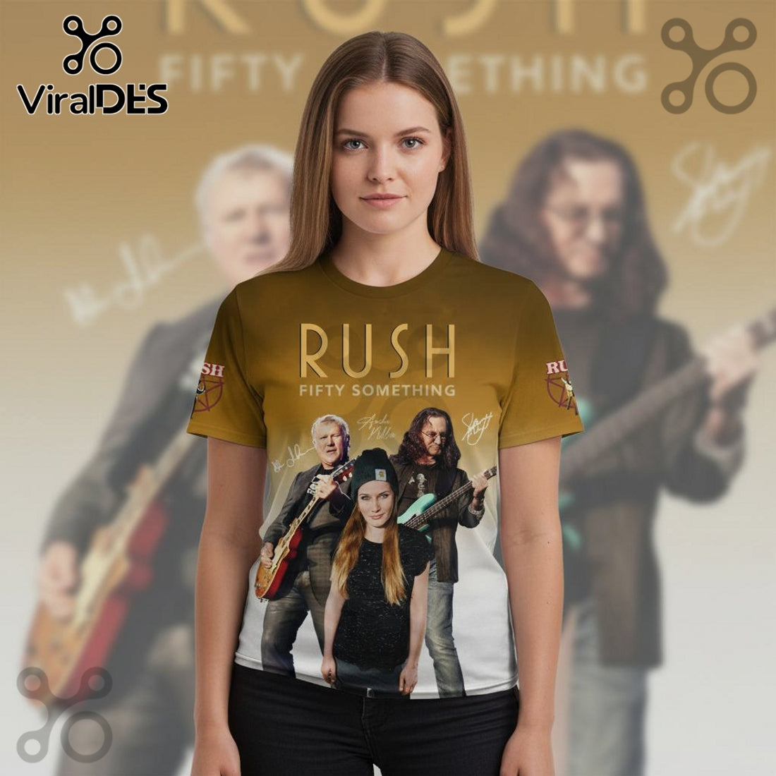 Rush Fifty Something 2027 Tour Commemorative Graphic Print Shirt