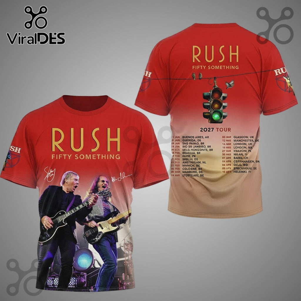 Rush Fifty Something 2027 Tour Graphic Premium All Over Print Shirt