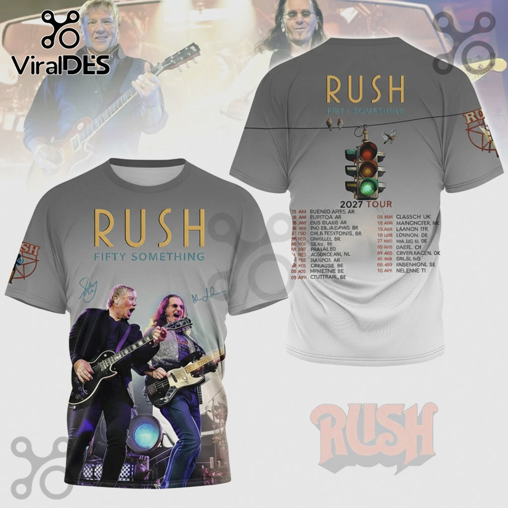 Rush Fifty Something 2027 Tour Premium 3D Graphic Print Shirt