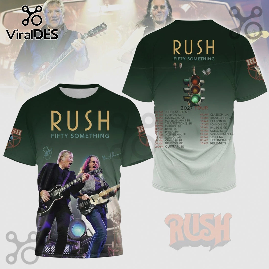 Rush Fifty Something 2027 Tour Premium 3D Graphic Shirt
