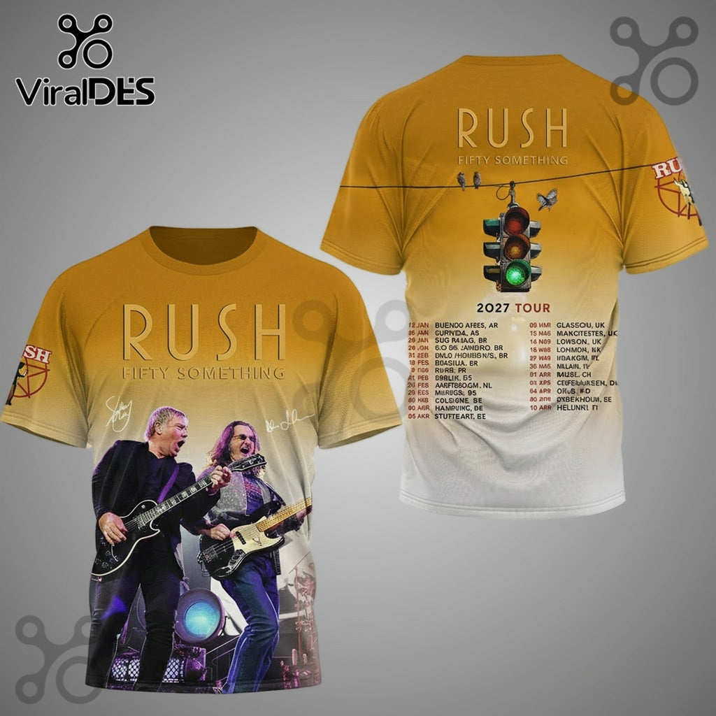 Rush Fifty Something 2027 Tour Premium Graphic Print Band Shirt