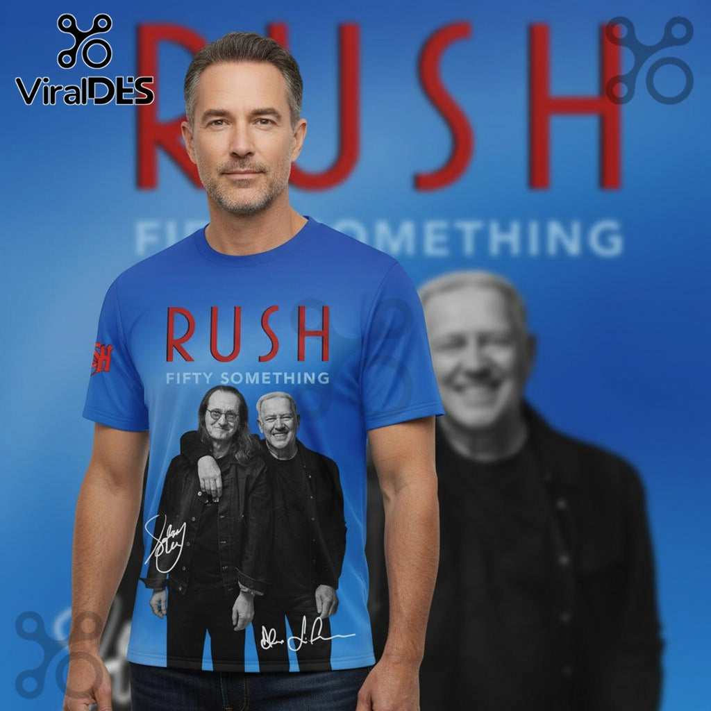 Rush Fifty Something Tour 2024 Dates Premium Graphic Band Tee Shirt