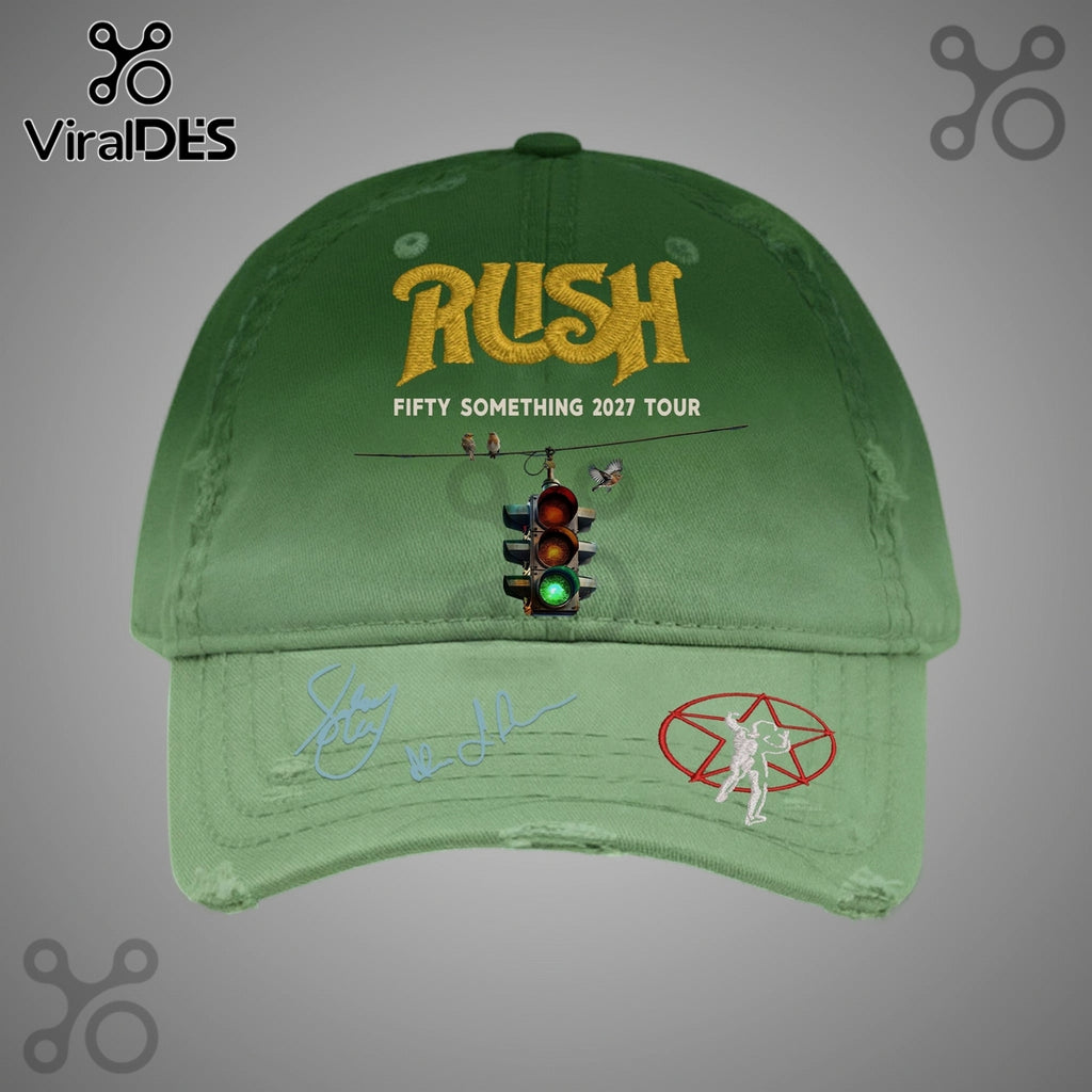 Rush Fifty Something Tour 2027 Embroidered Cotton Baseball Cap