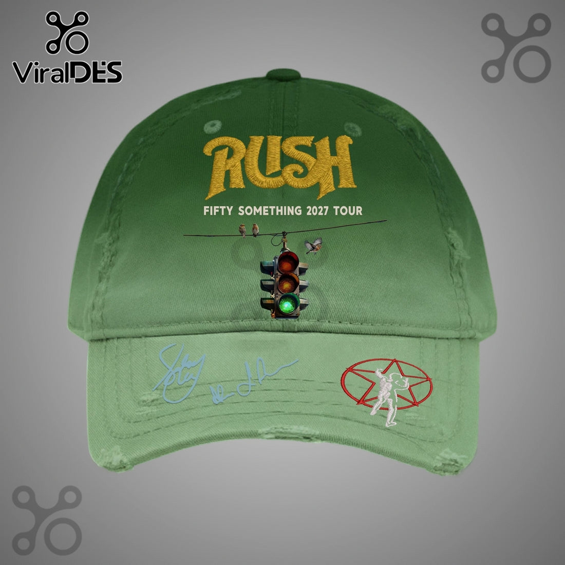 Rush Fifty Something Tour 2027 Embroidered Cotton Baseball Cap