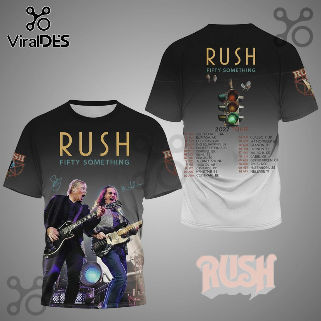 Rush Fifty Something Tour 2027 Premium Graphic Print Shirt