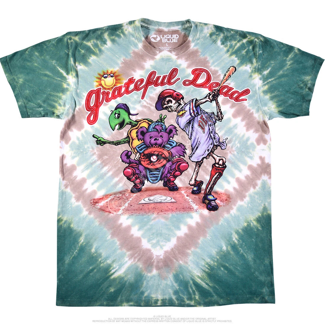 GRATEFUL DEAD-SPRING TRAINING-BEARS,TERAPIN-TIE DYE T-SHIRT S,M,L,XL,XXL Garcia