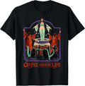 Coffee Gives Me Life Occult Retro Vintage Funny Adult Humor T-Shirt
