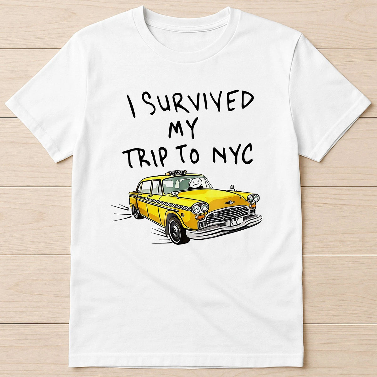 I Survived My Trip To NYC New York City Spider Tom Yellow Taxi Movie T Shirt 212
