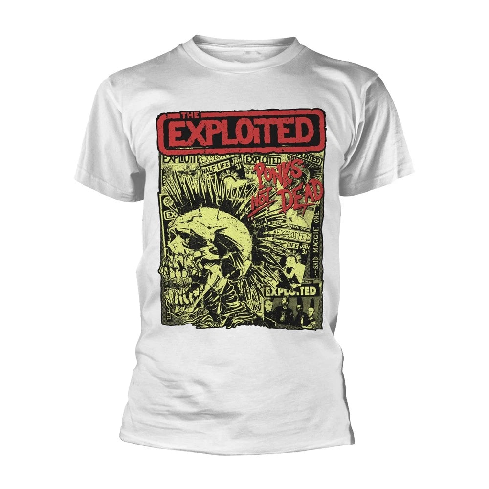 EXPLOITED, THE - PUNKS NOT DEAD (WHITE) WHITE T-Shirt Medium