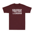 Grandad the Legend The Myth Grandpa Dad Gift Joke Fathers Day Men's T-Shirt